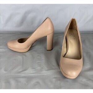 Naturalizer Berlin Pump Shoes Women's Size 5.5M Nude Platform Minimalist Career